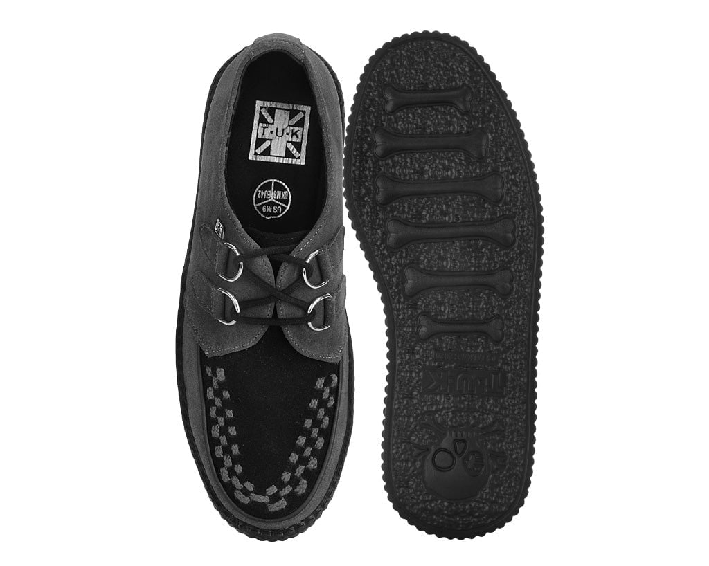 V3339 Grey & Black Suede Viva Mondo Creeper Grey T.U.K. Shoes