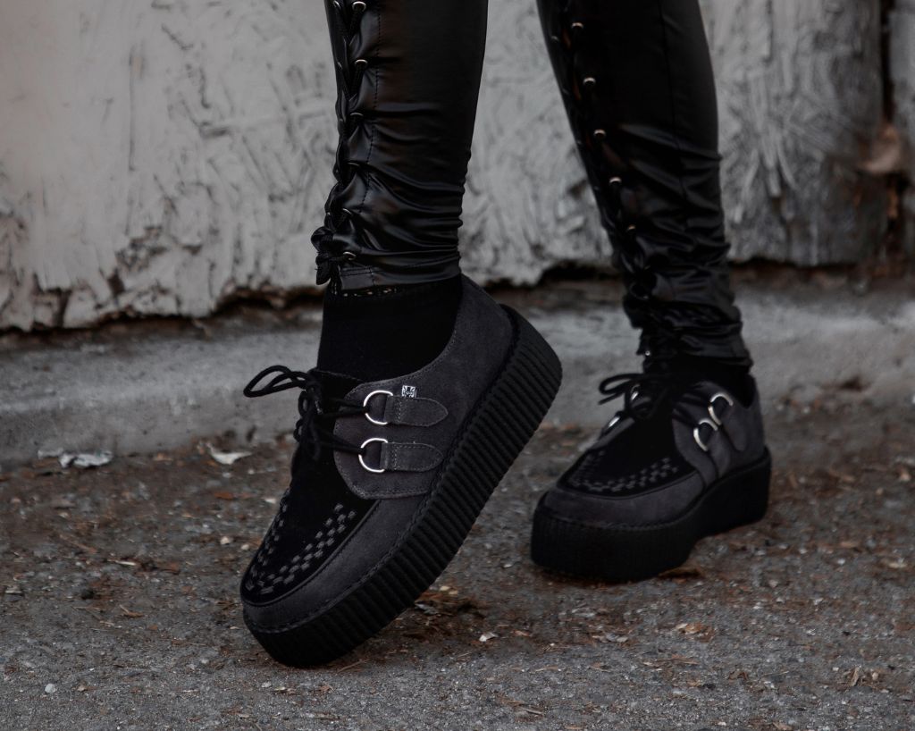 V3339 Grey & Black Suede Viva Mondo Creeper Grey T.U.K. Shoes