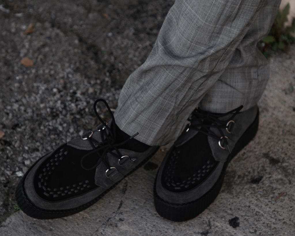 V3339 Grey & Black Suede Viva Mondo Creeper Grey T.U.K. Shoes