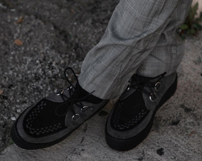 V3339 Grey & Black Suede Viva Mondo Creeper Grey T.U.K. Shoes