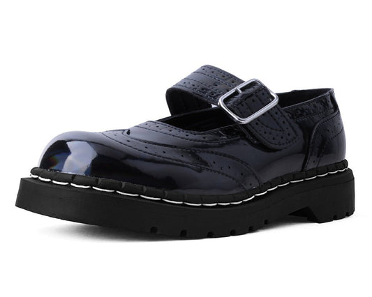 T2319 Black Prism Brogue Mary Jane Black T.U.K. Shoes
