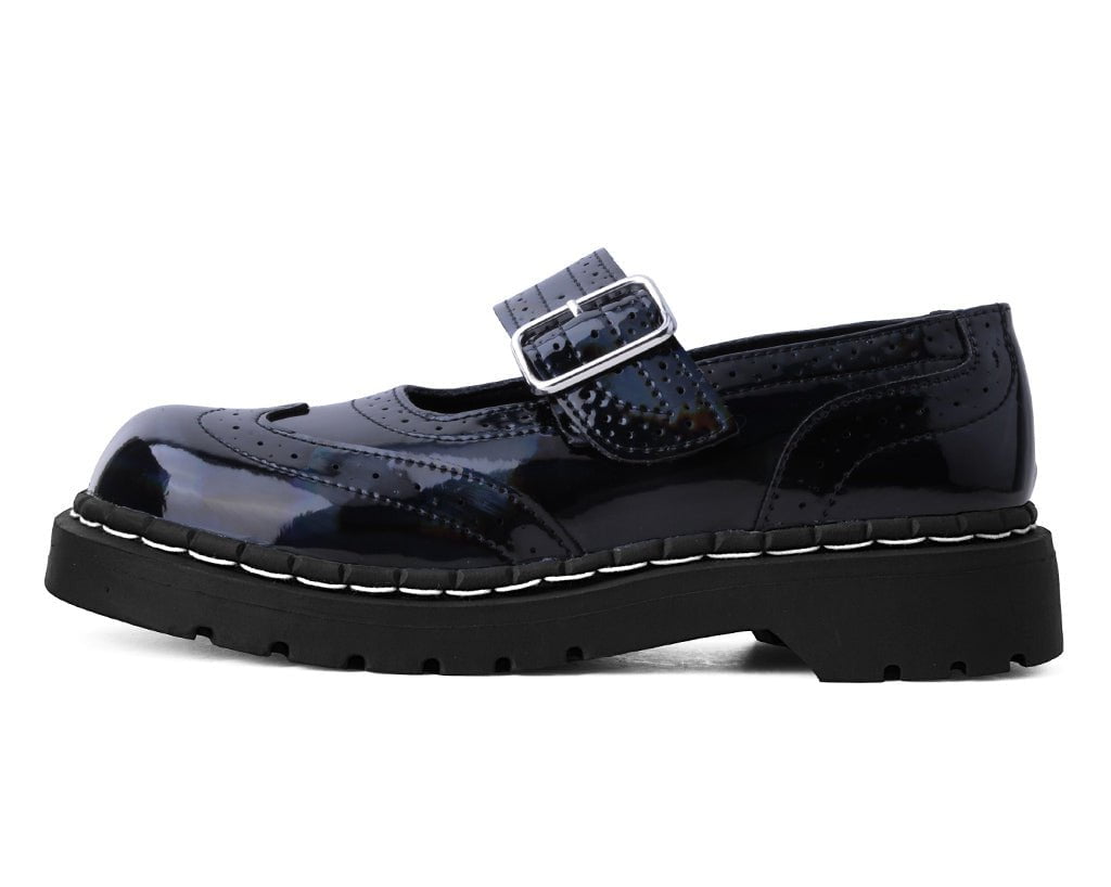 T2319 Black Prism Brogue Mary Jane Black T.U.K. Shoes