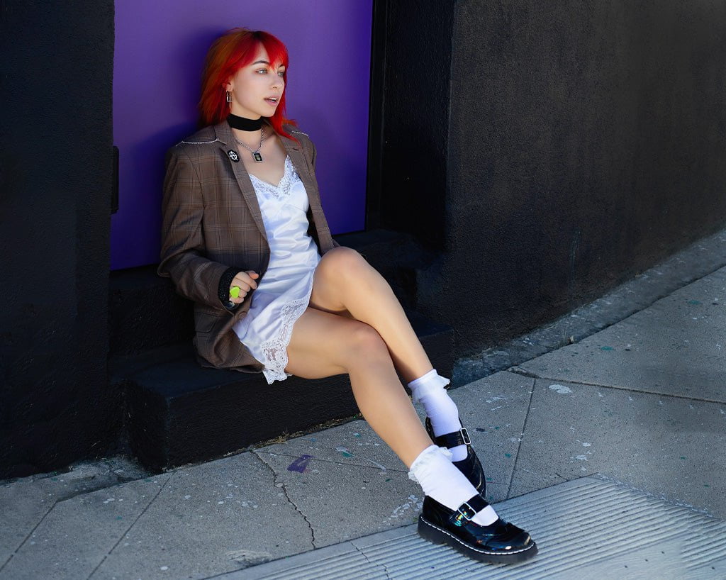 T2319 Black Prism Brogue Mary Jane Black T.U.K. Shoes