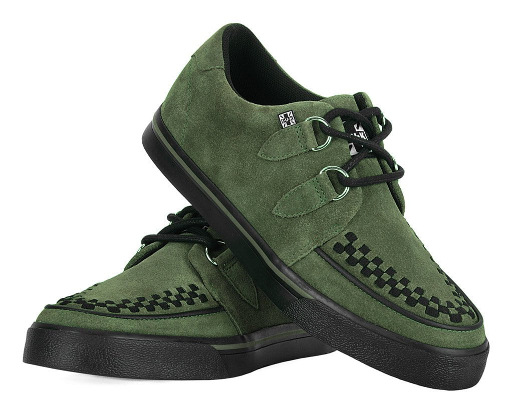A3330 Olive Green Suede Creeper Sneaker Green T.U.K. Shoes