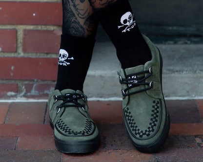 A3330 Olive Green Suede Creeper Sneaker Green T.U.K. Shoes