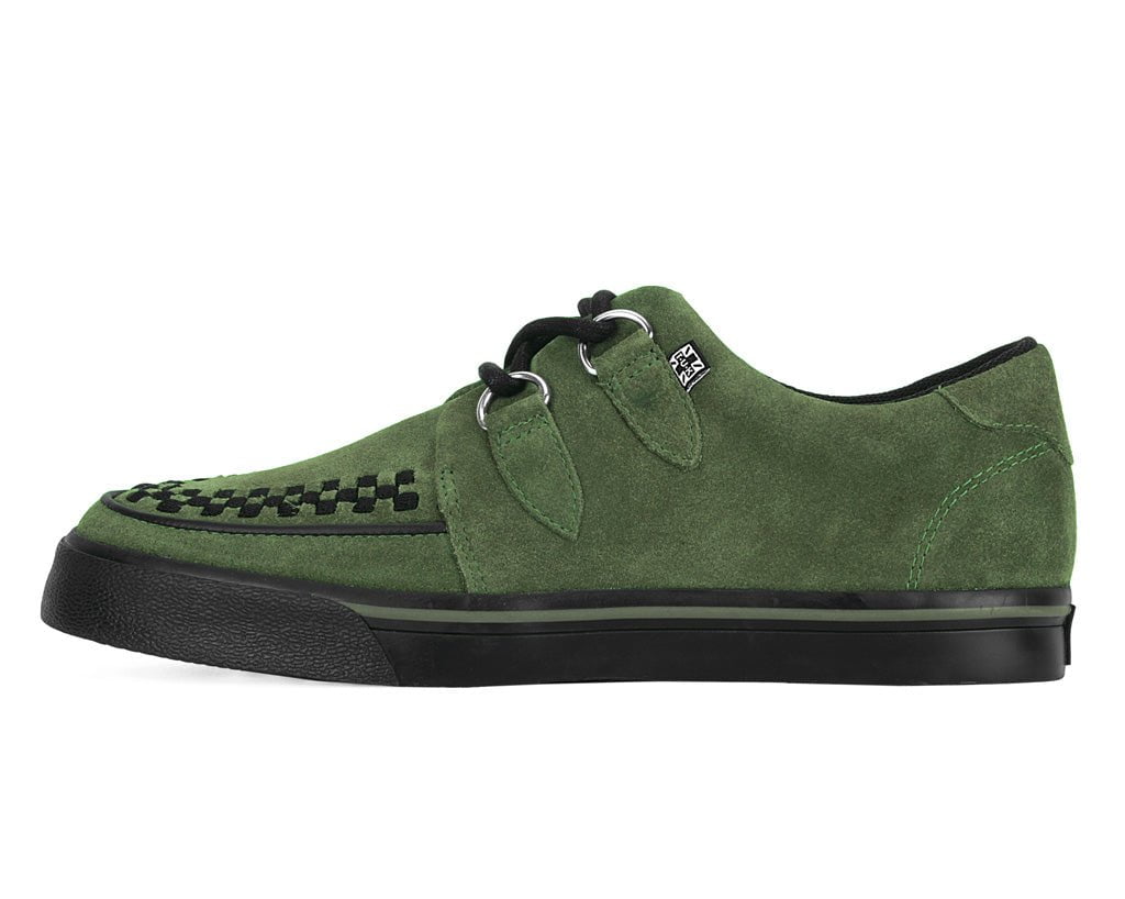 A3330 Olive Green Suede Creeper Sneaker Green T.U.K. Shoes