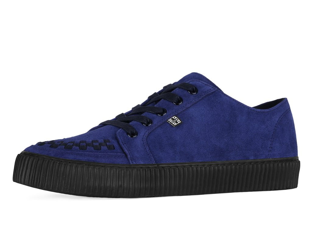 A3402 Navy Suede Lace-Up Creeper Sneaker Navy T.U.K. Shoes