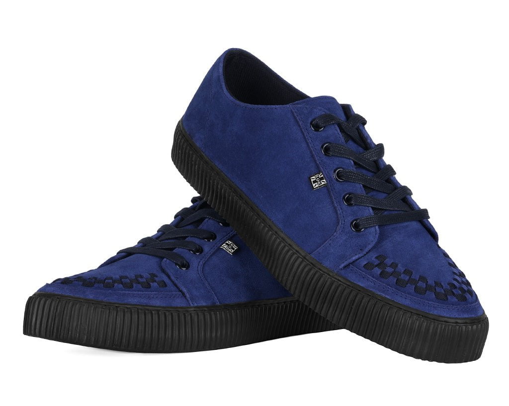 A3402 Navy Suede Lace-Up Creeper Sneaker Navy T.U.K. Shoes