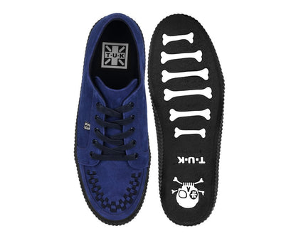 A3402 Navy Suede Lace-Up Creeper Sneaker Navy T.U.K. Shoes