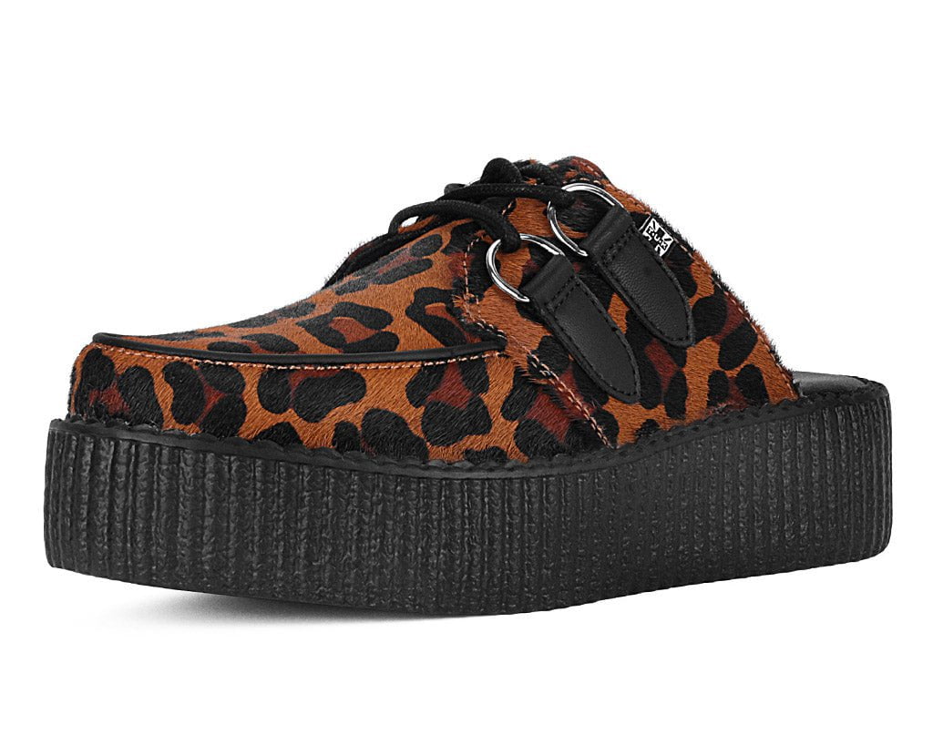 V3356L Leopard Print Creeper Mule Brown T.U.K. Shoes