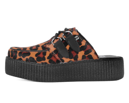 V3356L Leopard Print Creeper Mule Brown T.U.K. Shoes