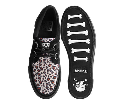 A3137 Black & Leopard Suede Platform Creeper Sneaker Leopard T.U.K. Shoes