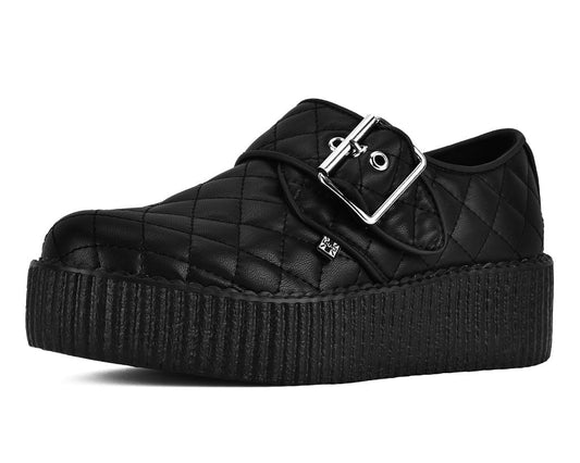V3301 Black TUKskin Quilted Buckle Viva Mondo Creeper Black T.U.K. Shoes