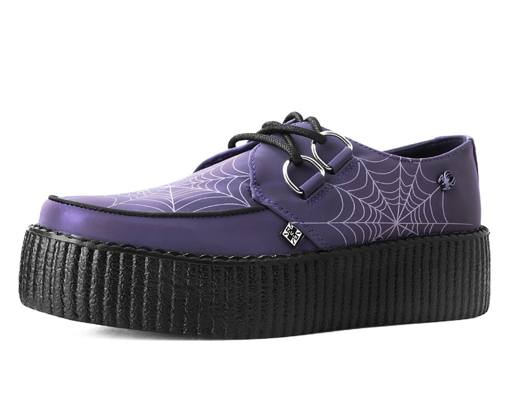 V3166 Midnight Chameleon Spiderweb Glow Viva Mondo Creeper Green/Purple/Blue T.U.K. Shoes