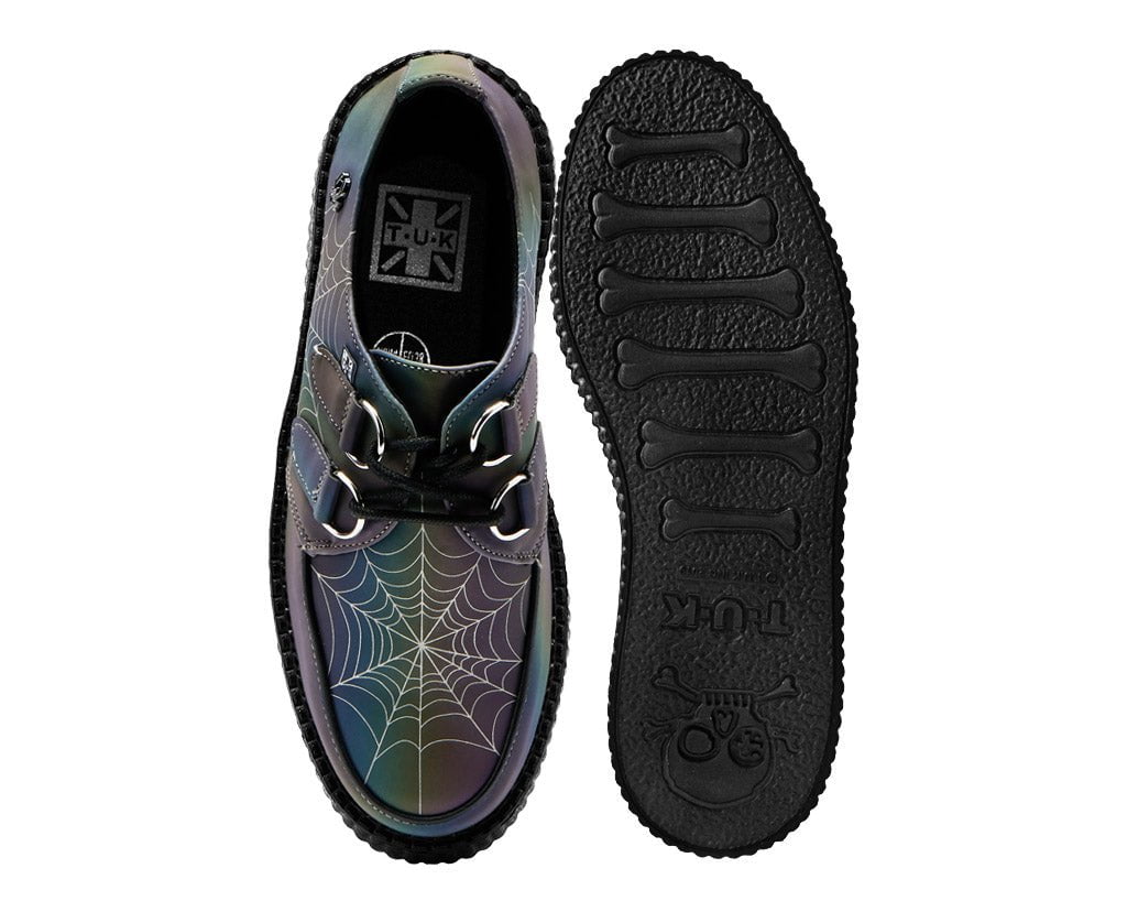 V3166 Midnight Chameleon Spiderweb Glow Viva Mondo Creeper Green/Purple/Blue T.U.K. Shoes