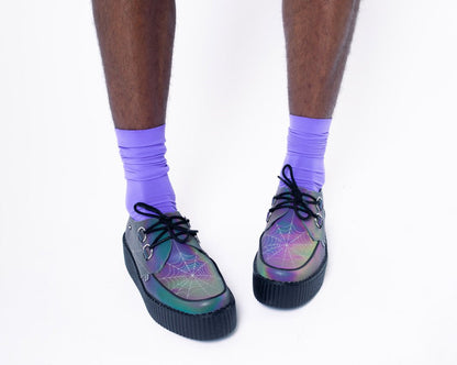 V3166 Midnight Chameleon Spiderweb Glow Viva Mondo Creeper Green/Purple/Blue T.U.K. Shoes