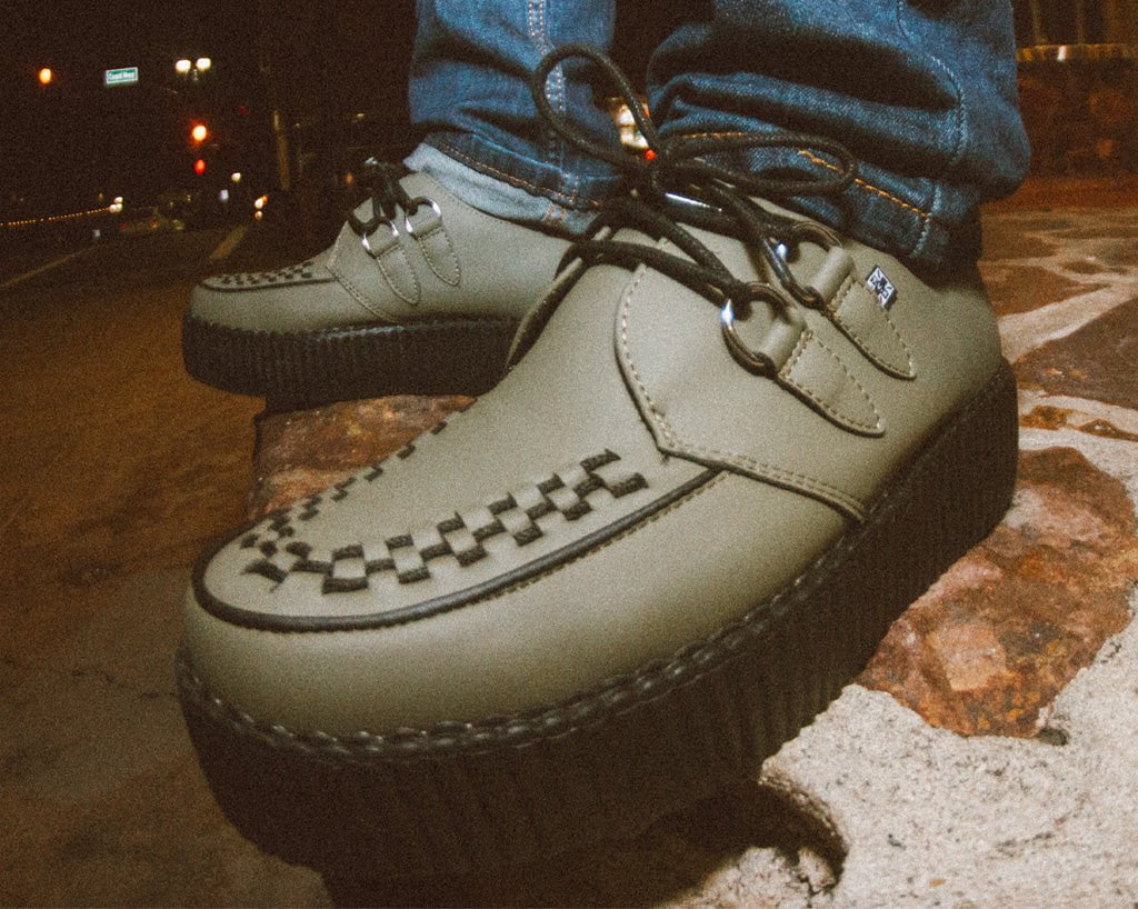 V3108 Murky Green TUKskin™ Viva Mondo Creeper Green T.U.K. Shoes