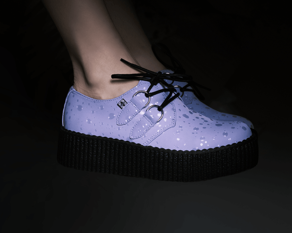 V3125 Lilac Raindrop D-Ring Mondo Creeper Purple T.U.K. Shoes