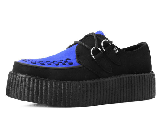 V3182 Black & Cobalt Blue Viva Mondo Creeper Black/Blue T.U.K. Shoes