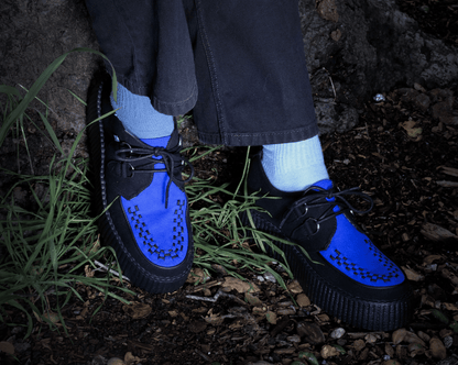 V3182 Black & Cobalt Blue Viva Mondo Creeper Black/Blue T.U.K. Shoes