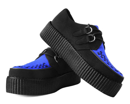 V3182 Black & Cobalt Blue Viva Mondo Creeper Black/Blue T.U.K. Shoes