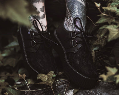 V3164 Black Lace Viva Mondo Creeper Black T.U.K. Shoes