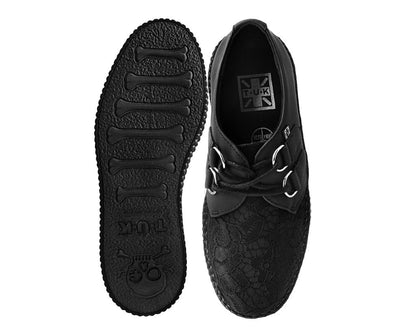 V3164 Black Lace Viva Mondo Creeper Black T.U.K. Shoes