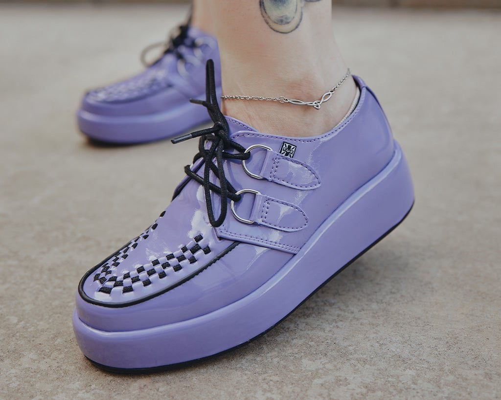 A3217 Purple Liquid Viva Mondo Creeper Purple T.U.K. Shoes