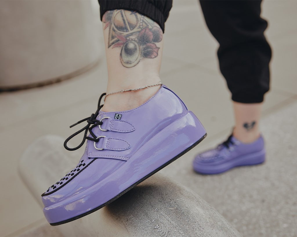 A3217 Purple Liquid Viva Mondo Creeper Purple T.U.K. Shoes