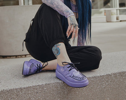 A3217 Purple Liquid Viva Mondo Creeper Purple T.U.K. Shoes