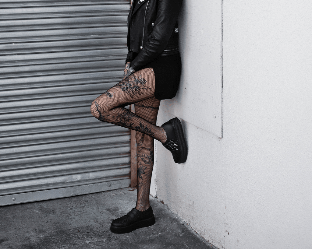 V9743 Black TUKskin™ 2-Buckle Skull Creeper  T.U.K. Shoes