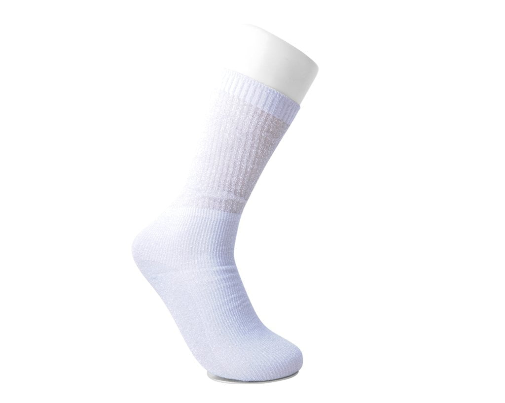 TSK1132 Silver Ribbed Glitter Sock TSK1132-OS  T.U.K. Shoes
