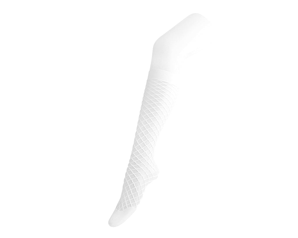 TSK1172 White Fishnet Knee-High Sock TSK1172-OS  T.U.K. Shoes