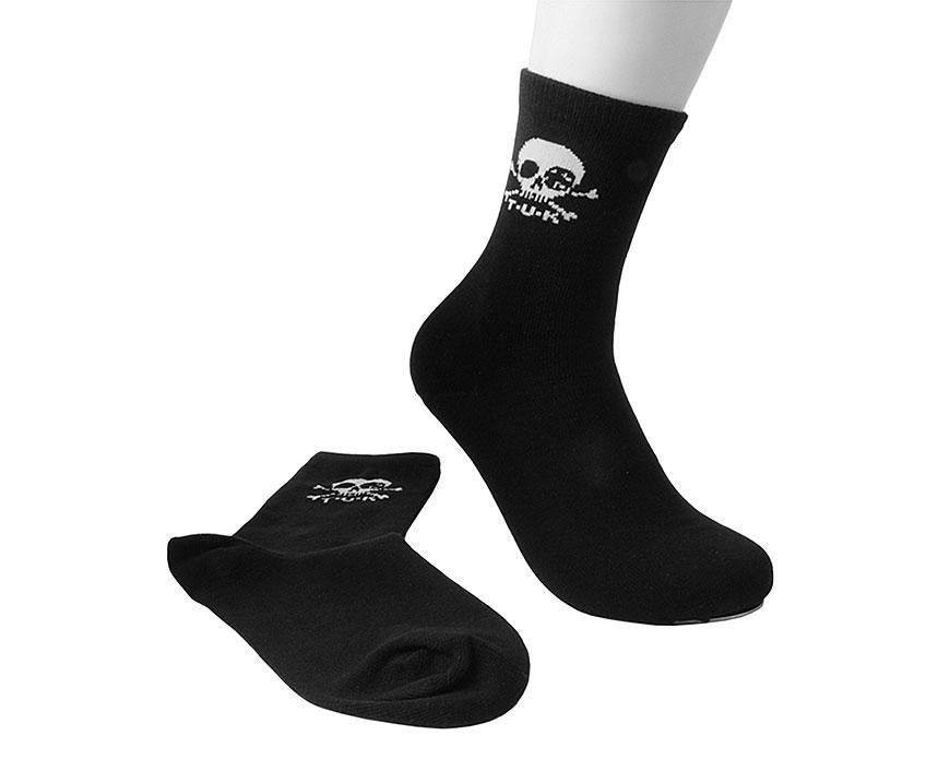 TSK1035 Black T.U.K. Skull Logo Men’s Sock TSK1035-OS  T.U.K. Shoes