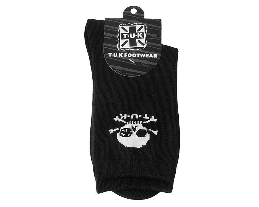 TSK1035 Black T.U.K. Skull Logo Men’s Sock TSK1035-OS  T.U.K. Shoes