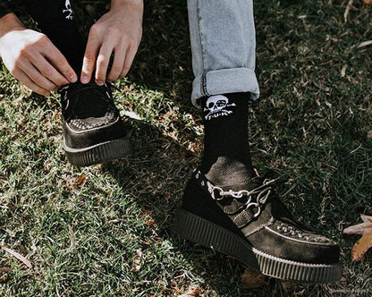TSK1035 Black T.U.K. Skull Logo Men’s Sock TSK1035-OS  T.U.K. Shoes