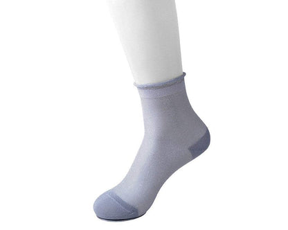 TSK1049 Silver Sparkly Metallic Women’s Sock TSK1049-OS  T.U.K. Shoes