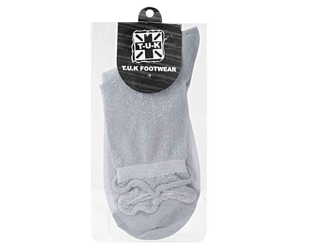 TSK1049 Silver Sparkly Metallic Women’s Sock TSK1049-OS  T.U.K. Shoes