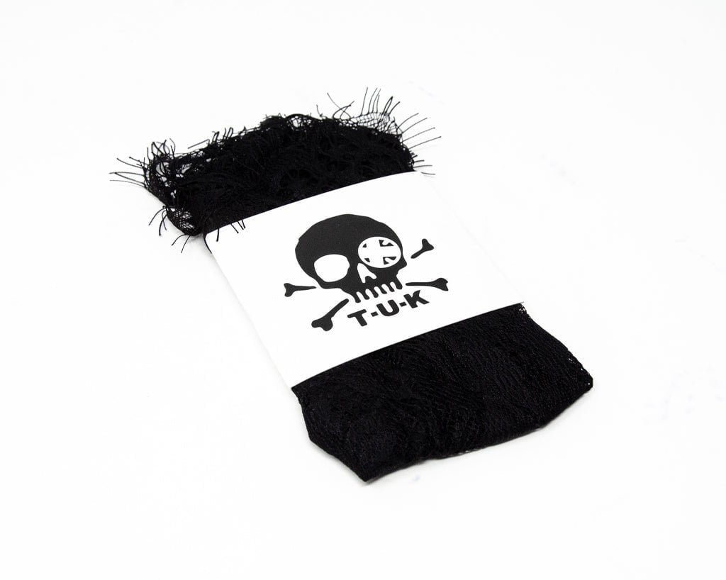 TSK1064 Black Lace Ribbon Tie Ankle Sock TSK1064-OS  T.U.K. Shoes