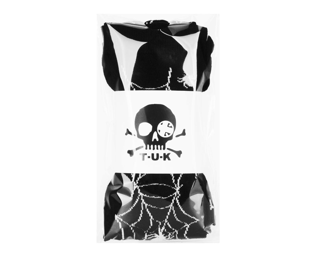 TSK1179 Black Knit Spider Thigh High Sock TSK1179-OS  T.U.K. Shoes