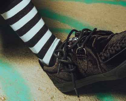 TSK1048 Black & White Stripe T.U.K. Men’s Sock TSK1048-OS  T.U.K. Shoes