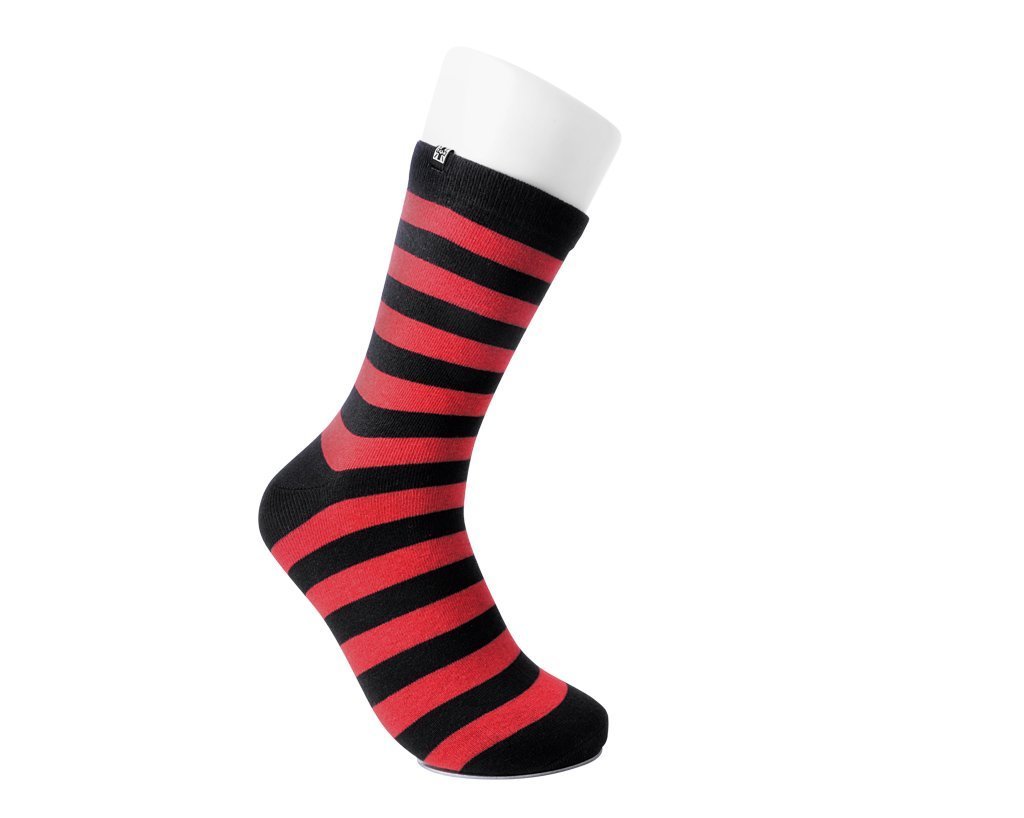 TSK1120 Red & Black Stripe T.U.K Women's Sock TSK1120-OS  T.U.K. Shoes