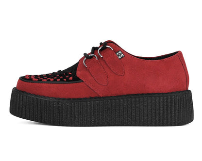V3340 Red & Black Suede Viva Mondo Creeper Black/Red T.U.K. Shoes