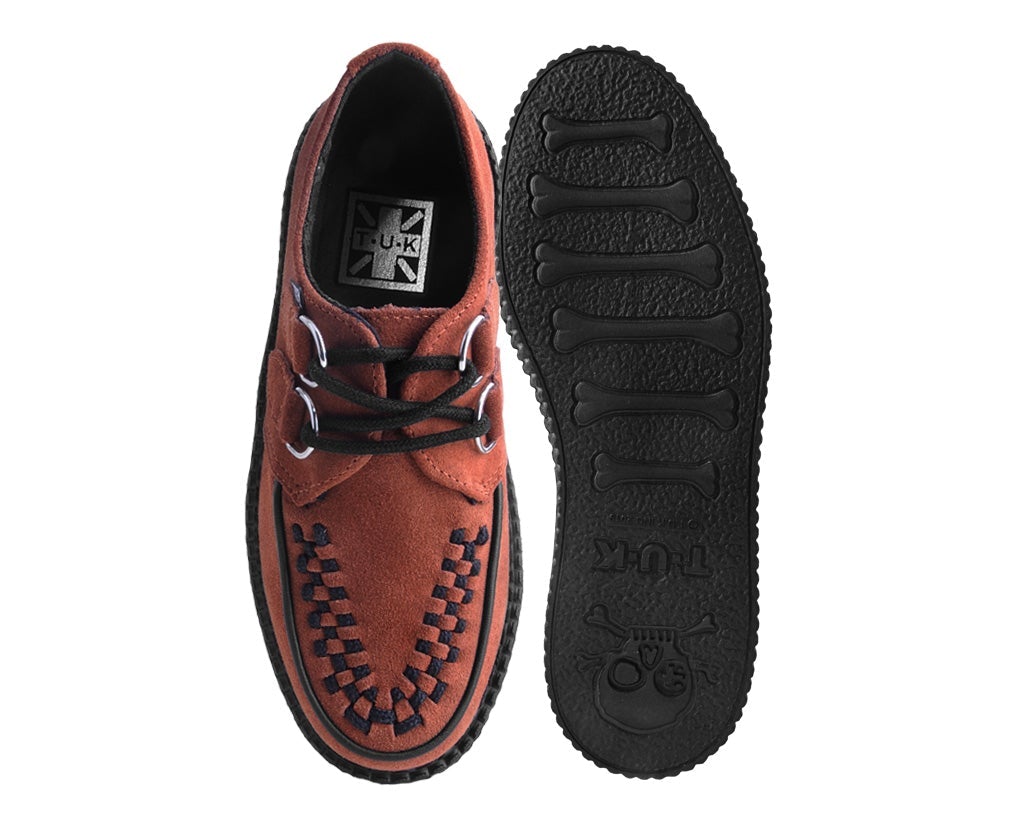 V3022 Brown Suede Viva Mondo Creeper Brown T.U.K. Shoes