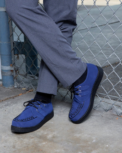 F3416 Navy Suede Viva Low creeper Blue T.U.K. Shoes