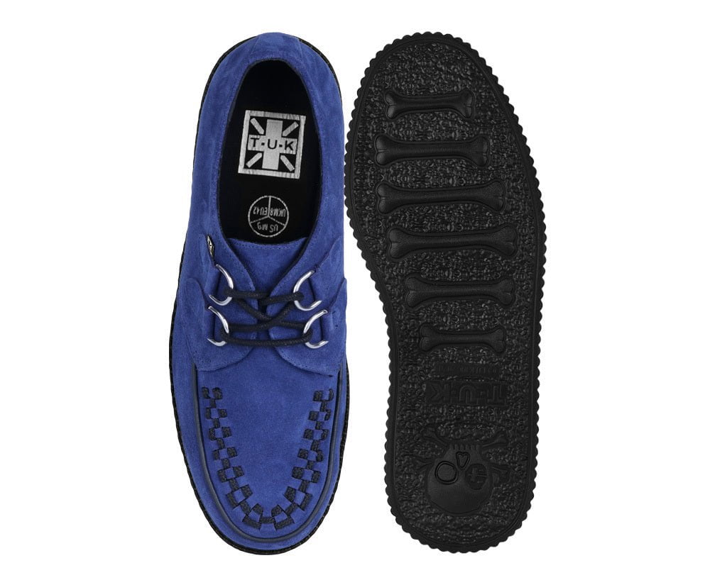 F3416 Navy Suede Viva Low creeper Blue T.U.K. Shoes