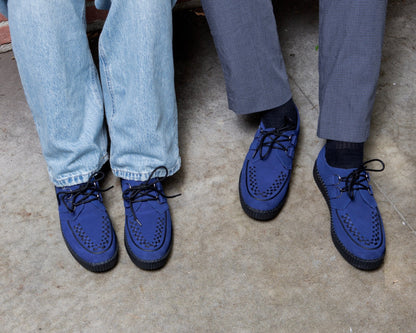 F3416 Navy Suede Viva Low creeper Blue T.U.K. Shoes