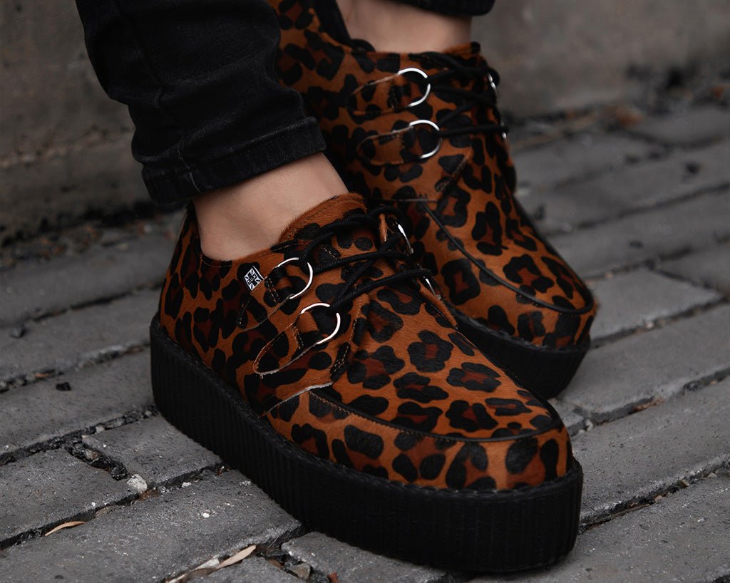 V3336 Leopard Viva Mondo Creeper Brown T.U.K. Shoes