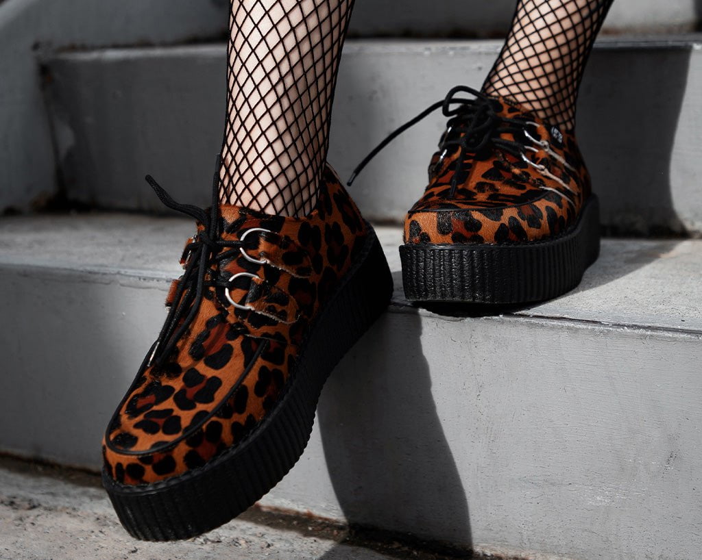V3336 Leopard Viva Mondo Creeper Brown T.U.K. Shoes