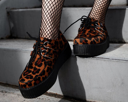 V3336 Leopard Viva Mondo Creeper Brown T.U.K. Shoes